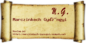 Marczinkech Gyöngyi névjegykártya